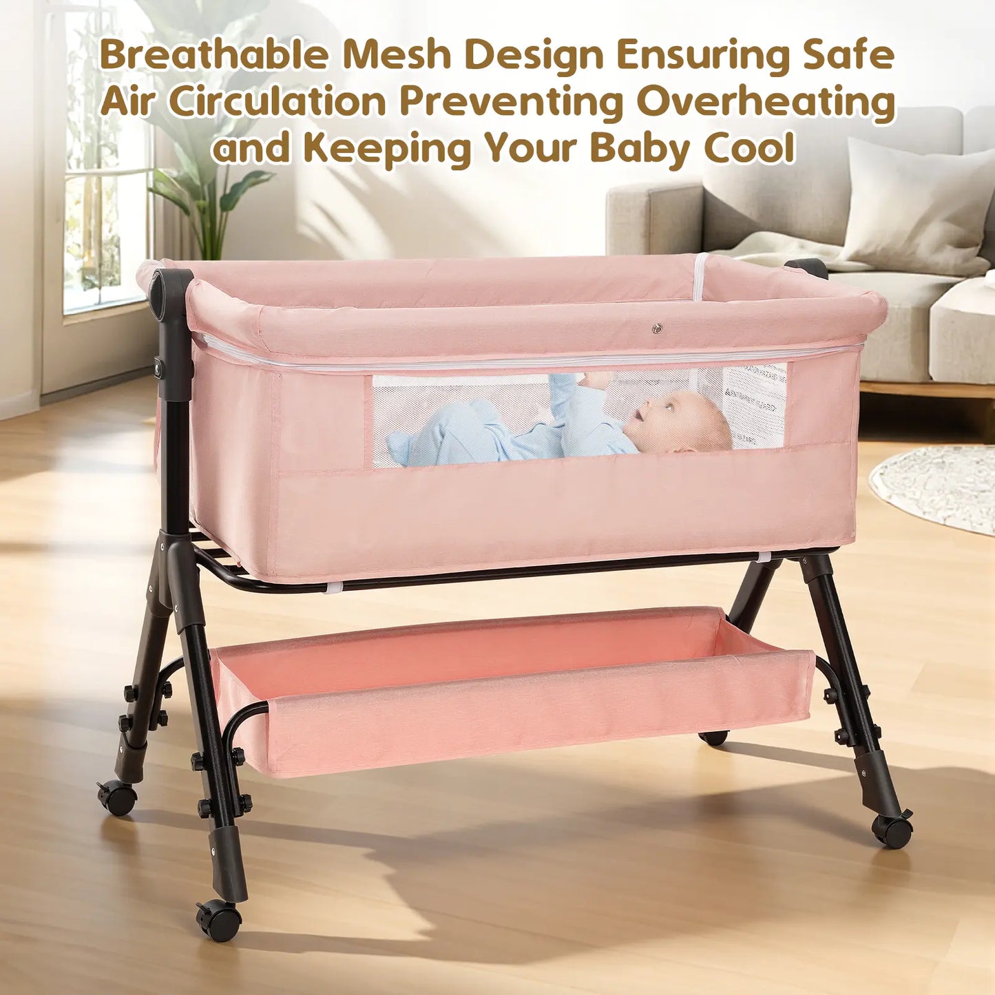 3-in-1 Baby Bassinet Bedside Sleeper