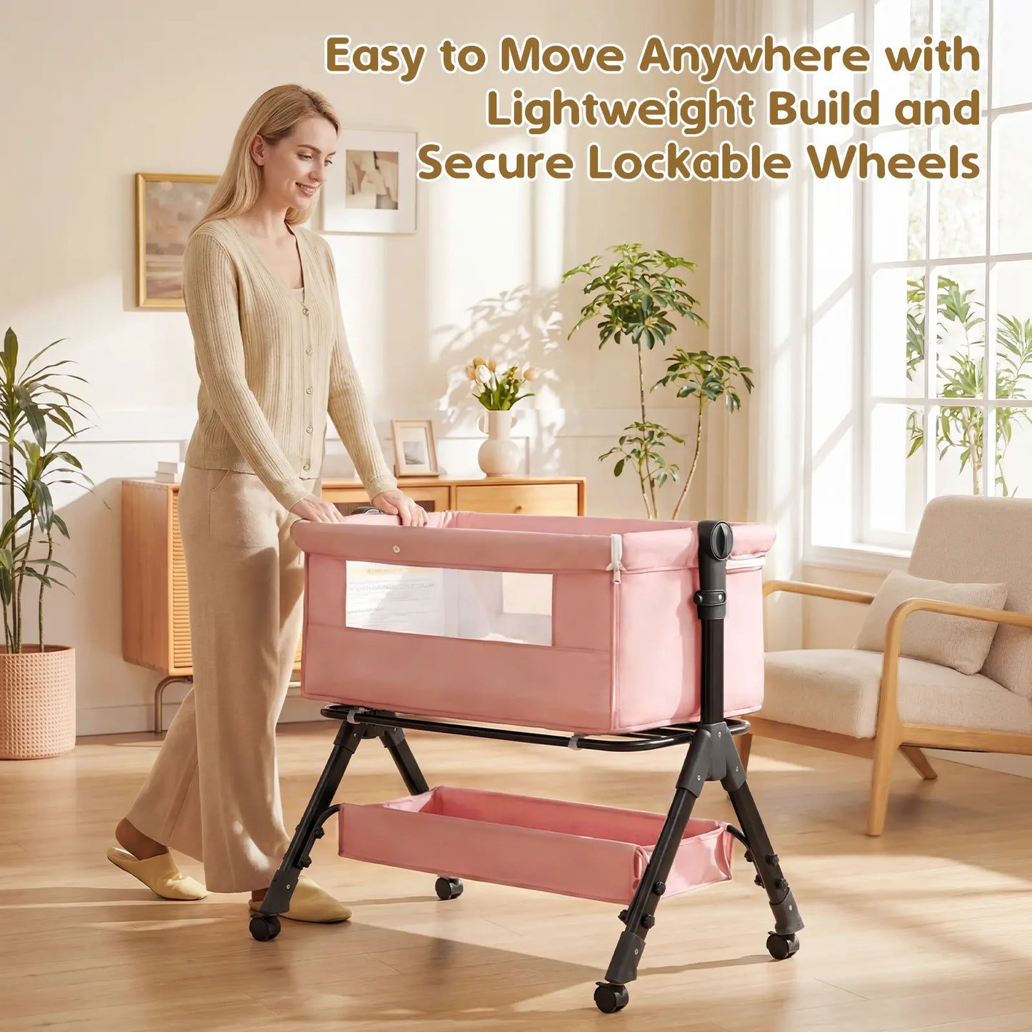 3-in-1 Baby Bassinet Bedside Sleeper