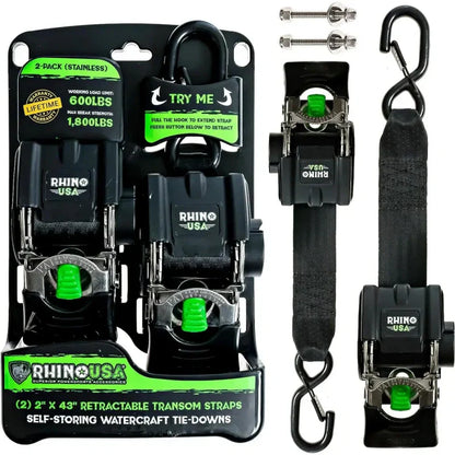Retractable Boat Trailer Tie Down Straps 2PK | Buy X Get X FREE