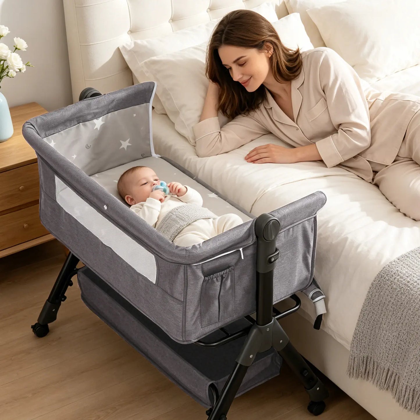 3-in-1 Baby Bassinet Bedside Sleeper