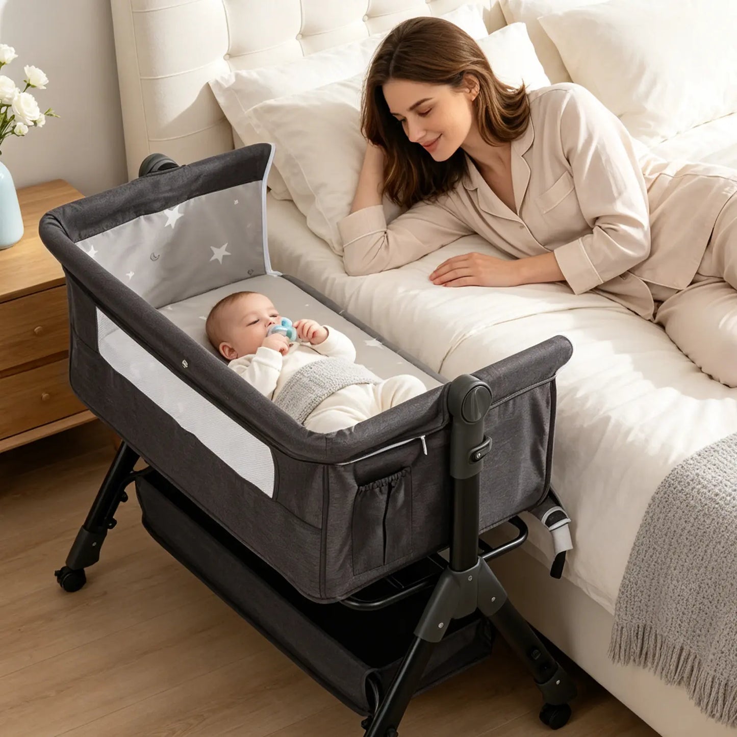 3-in-1 Baby Bassinet Bedside Sleeper
