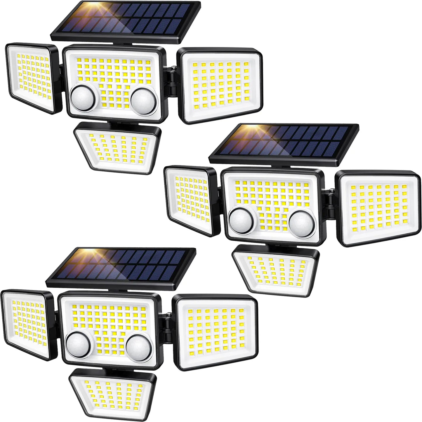 Solar Motion Sensor Light 4-Head 3000LM