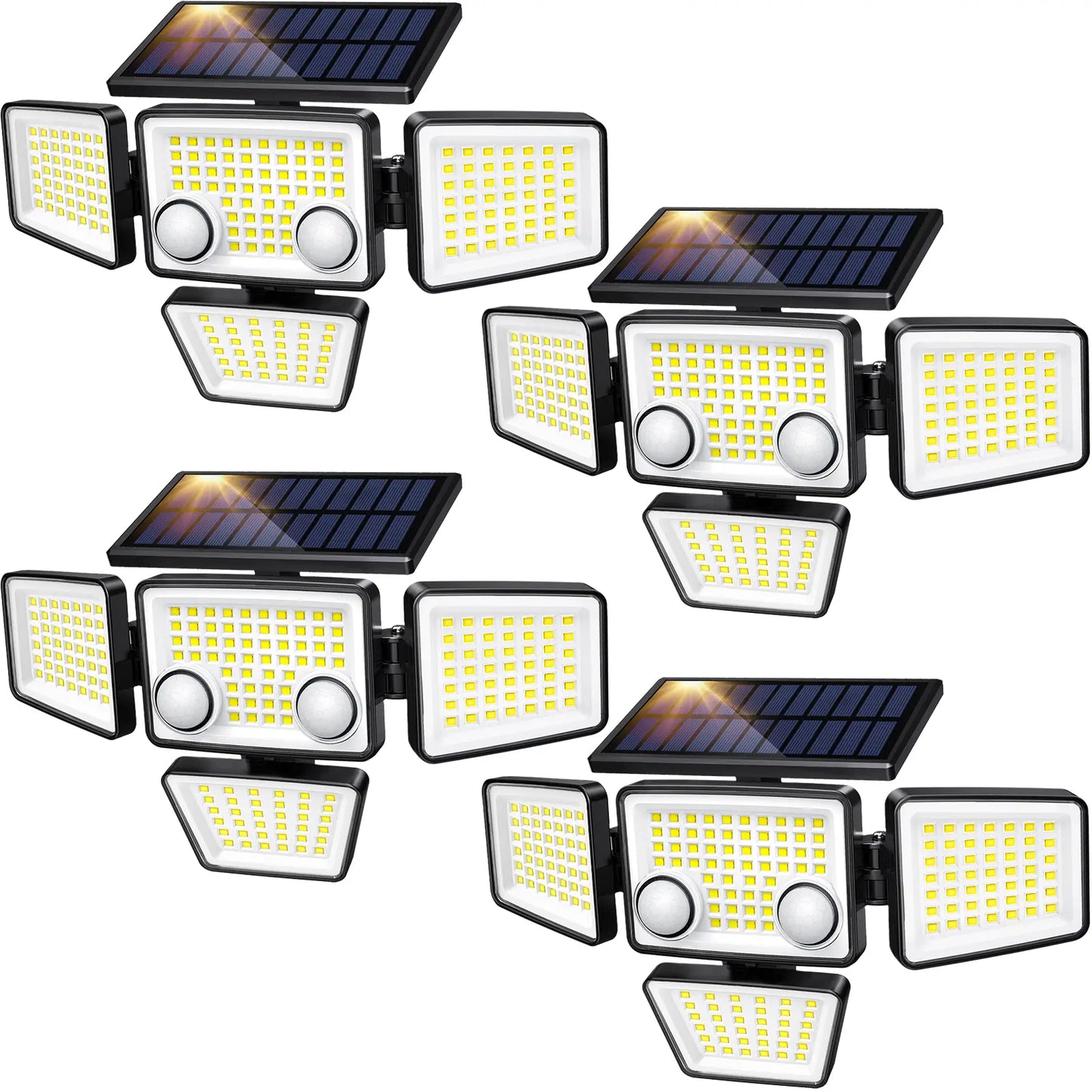 Solar Motion Sensor Light 4-Head 3000LM