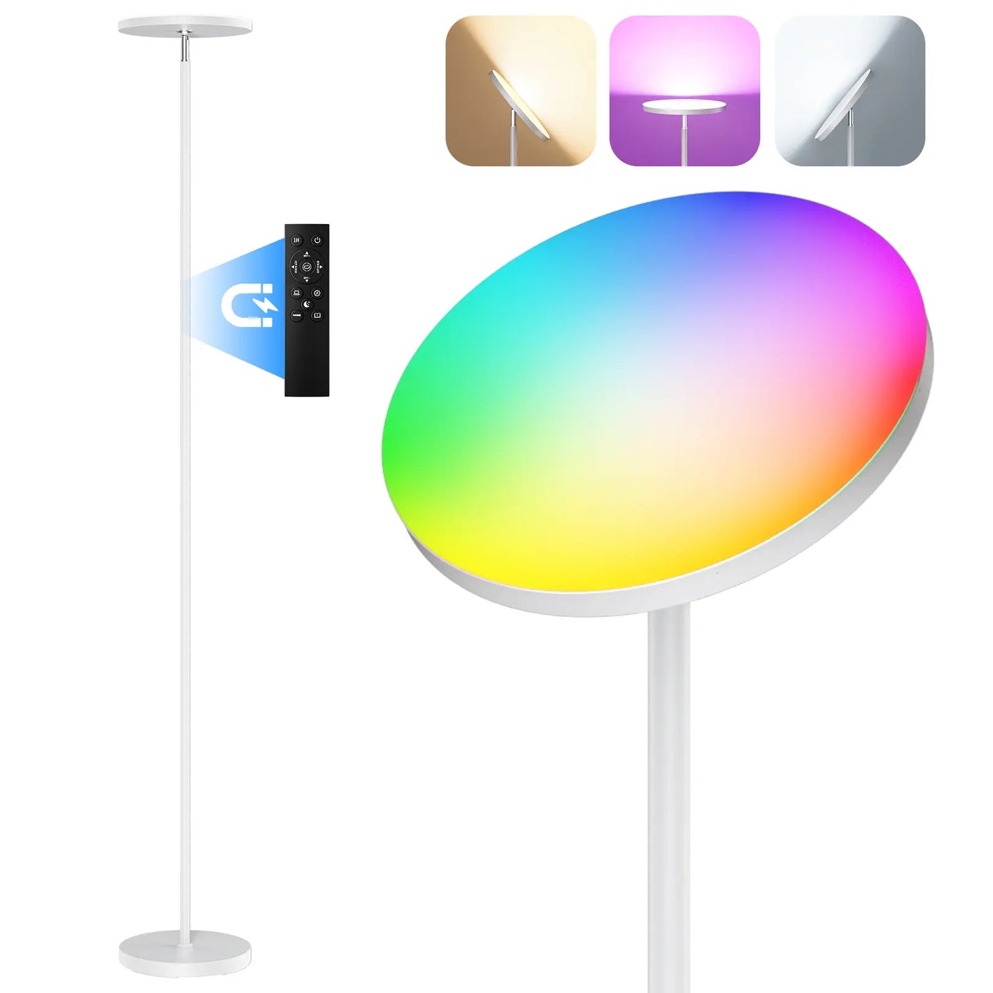 FULSUNT RGB Torchiere Floor Lamp