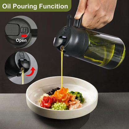 Hot Sale💕2 In 1 Glass Oil Sprayer & Dispenser – Sale💕2 Glass | Spra… – In