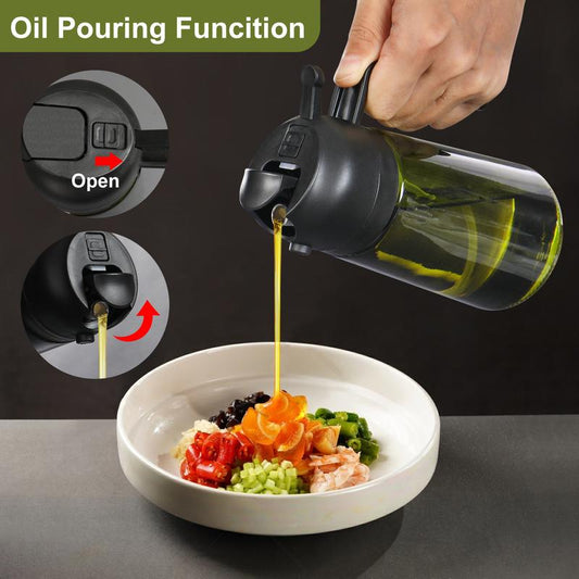 Hot Sale💕2 In 1 Glass Oil Sprayer & Dispenser – Sale💕2 Glass | Spra… – In