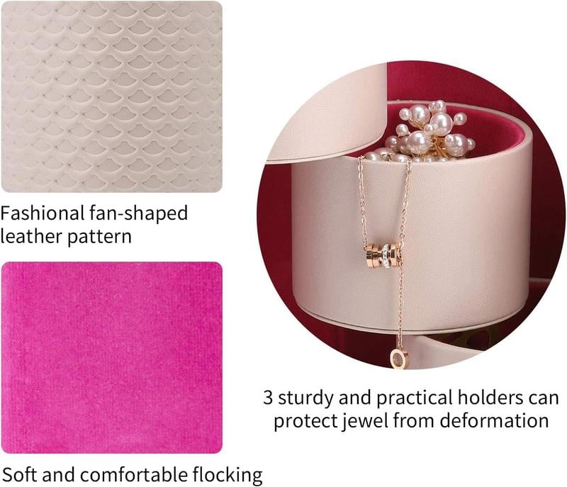 Layered Travel Jewelry Case – 3-tier Velvet Interior, Faux Leather | … – ❤️