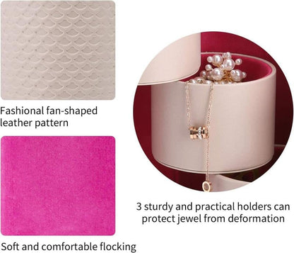 Layered Travel Jewelry Case – 3-tier Velvet Interior, Faux Leather | … – ❤️