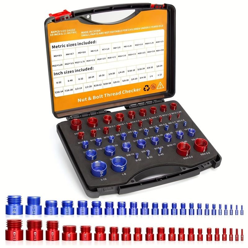 Nut & Bolt Thread Gauge Checker Set – Aluminium Alloy | Sae & Metric … – ⚠️