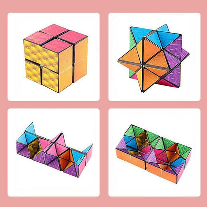 3D Kaleidoscope Fidget Cube – Infinite Flip Stress Relief Toy | 6 Styles