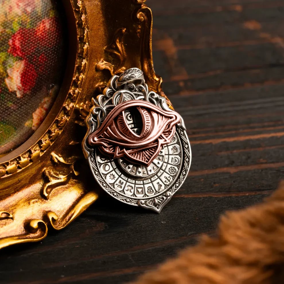 Tarot Vision Spinner Pendant – All-seeing Eye, 22 Major Arcana & Dual… – ☤️