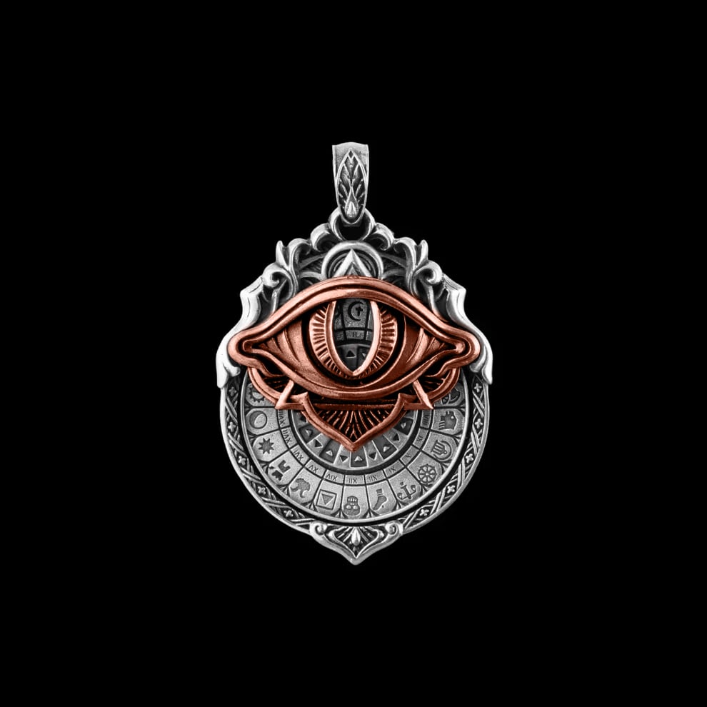 Tarot Vision Spinner Pendant – All-seeing Eye, 22 Major Arcana & Dual… – ☤️