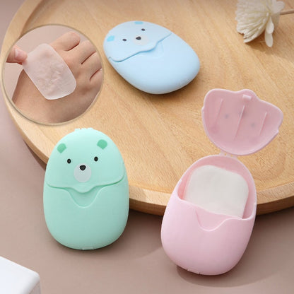 Portable Scented Soap Paper Sheets – 50 Sheets With Storage Box | Ros… – 🌟