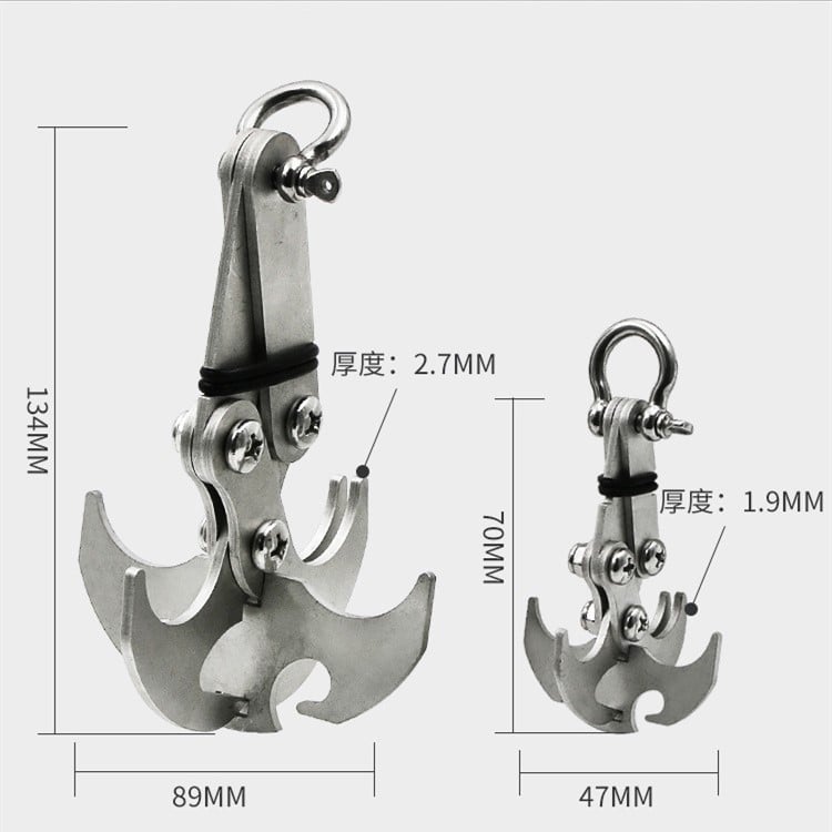 Multifunctional Stainless Steel Carabiner Hook – 2-in-1 Gravity Grapp… – ✨