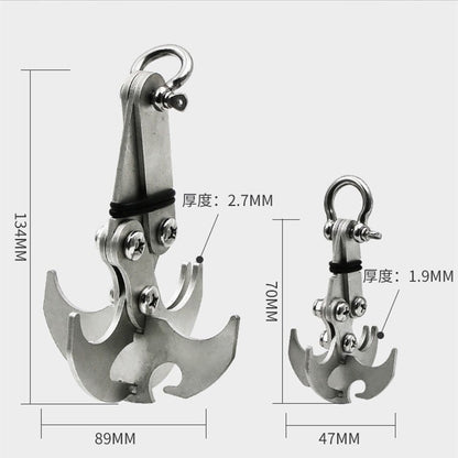 Multifunctional Stainless Steel Carabiner Hook – 2-in-1 Gravity Grapp… – ✨