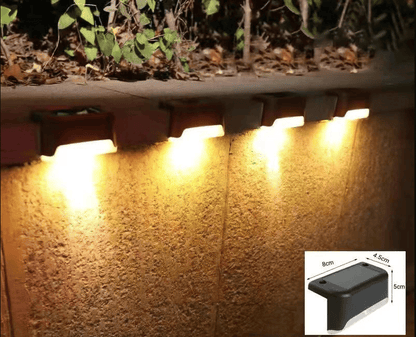Solar Deck Lights Outdoor – Waterproof, Auto On/Off, No Wiring (4-Pack)