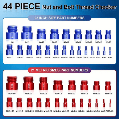 Nut & Bolt Thread Gauge Checker Set – Aluminium Alloy | Sae & Metric … – ⚠️