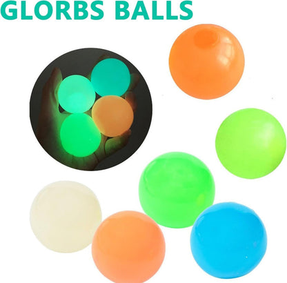 Glow In The Dark Sticky Balls – Reusable, Soft Rubber | Sensory Play,… – ✅