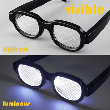 Led Light-up Anime Cosplay Glasses – Touch Control, Usb Rechargeable … –