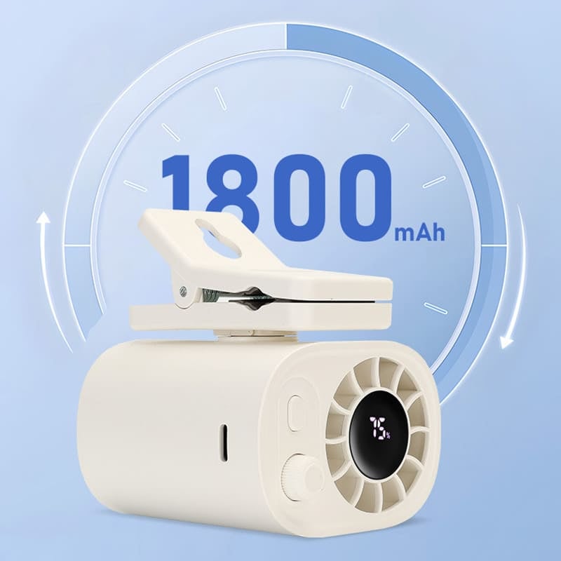 New Car Clip Fan With Led Display[360° Rotatable 100 Speed Wind 12v U… – 360°
