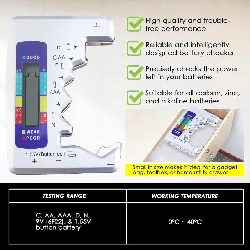 Digital Universal Battery Tester – Digital Universal | Battery Tester… – 🔹