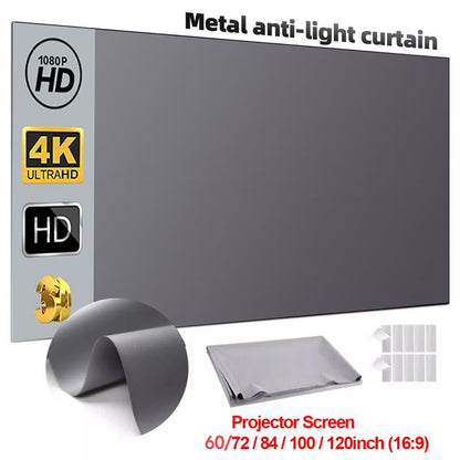 Anti-light 4k Projector Screen – 2.4 Gain, 160° View, Foldable & Velc… – 🌟