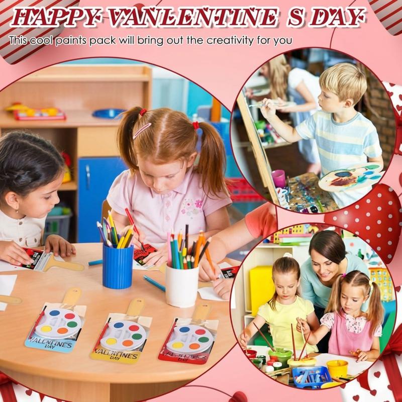 Valentine's Day Watercolor Paint Brush Greeting Card Set – 12 Or 24 P… – 🎨