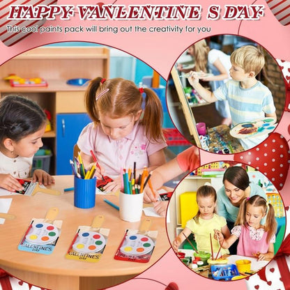 Valentine's Day Watercolor Paint Brush Greeting Card Set – 12 Or 24 P… – 🎨