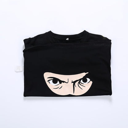 Ninja Disguise Flip-up T-shirt – Unisex, Polyester | Funny Costume Te… – 🔹