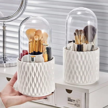 Spinning Makeup Brush Holder – Multi-compartment, Transparent, E… – 🔥 Hurry And