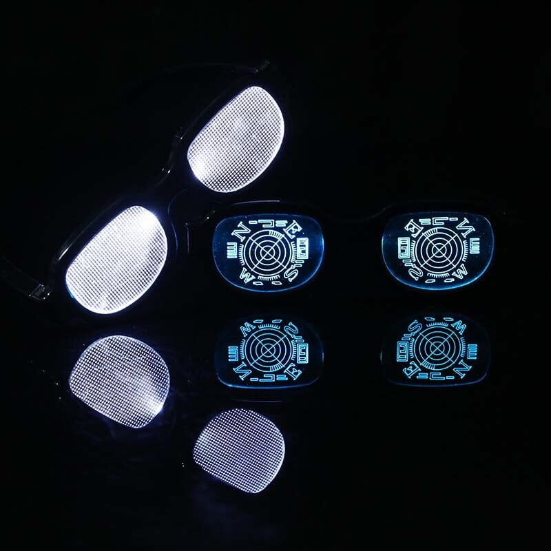 Led Light-up Anime Cosplay Glasses – Touch Control, Usb Rechargeable … –