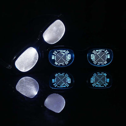 Led Light-up Anime Cosplay Glasses – Touch Control, Usb Rechargeable … –