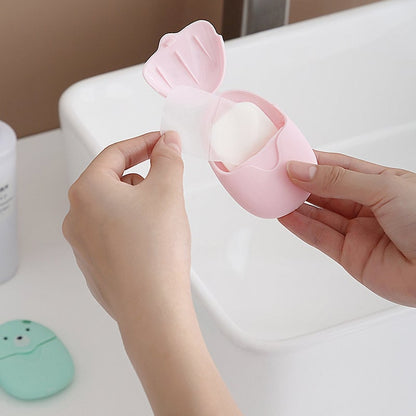 Portable Scented Soap Paper Sheets – 50 Sheets With Storage Box | Ros… – 🌟