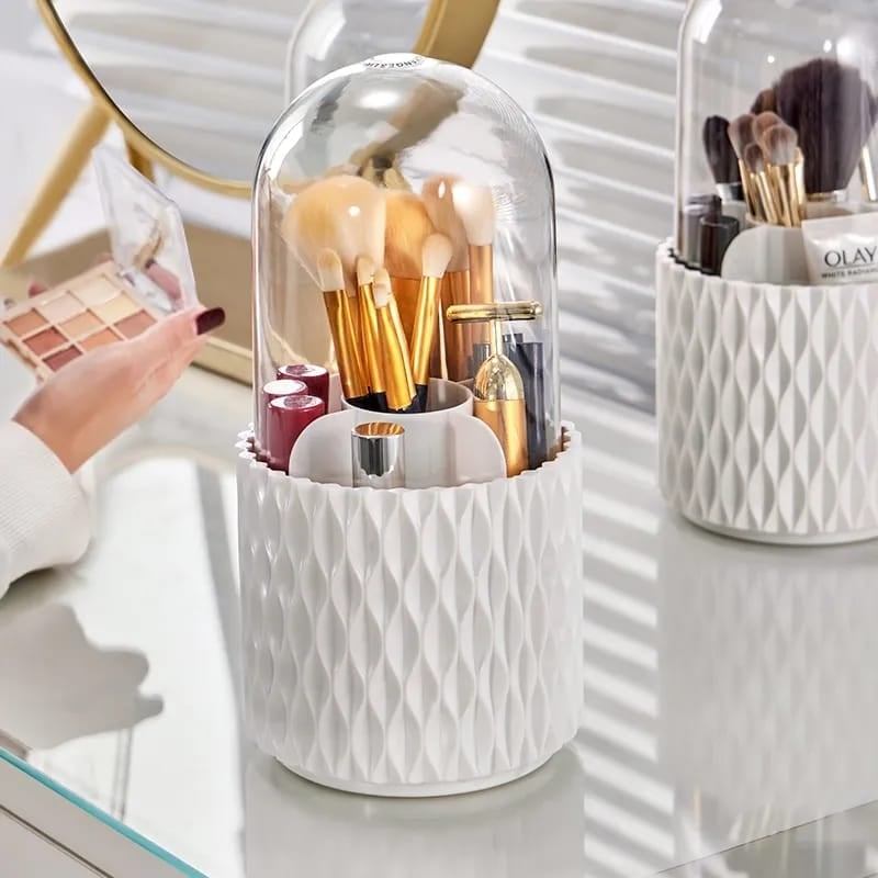 Spinning Makeup Brush Holder – Multi-compartment, Transparent, E… – 🔥 Hurry And