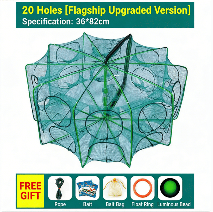 Magic Foldable Fishing Trap Net – Magic Foldable | Fishing Trap | Eve… – 🎣 The
