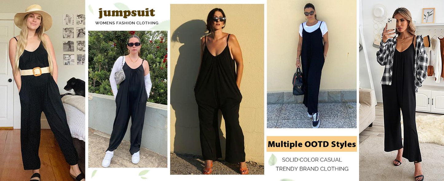 Flattering Plus Size Wide Leg Jumpsuit With Pockets – Flattering Plus… – Size