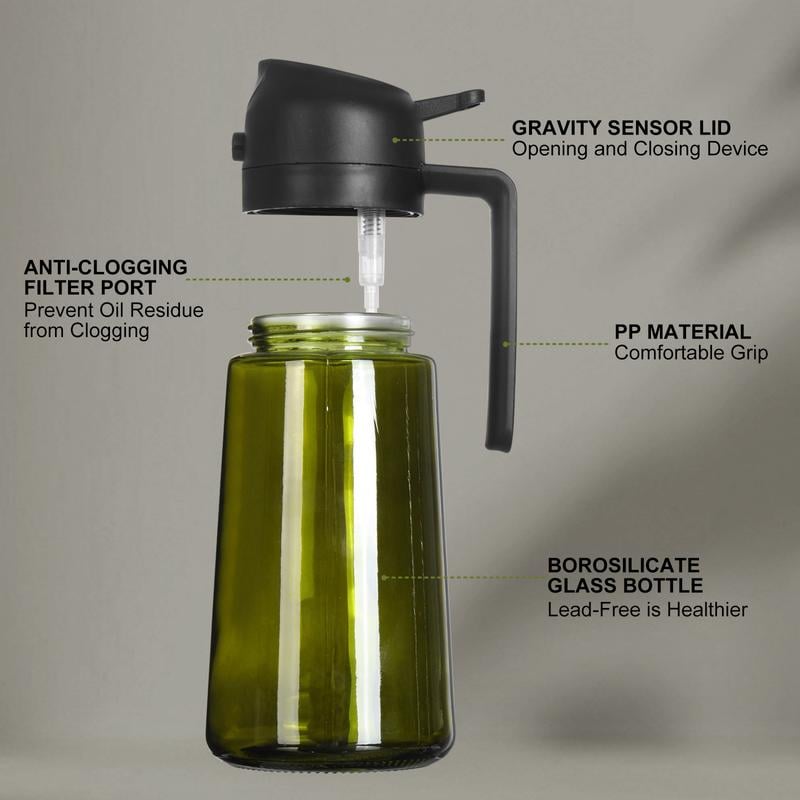 Hot Sale💕2 In 1 Glass Oil Sprayer & Dispenser – Sale💕2 Glass | Spra… – In