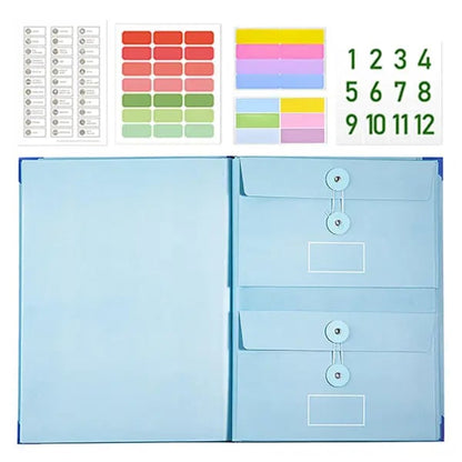 Accordion File Organizer Manila Pocket Document Folder For Passports,… –