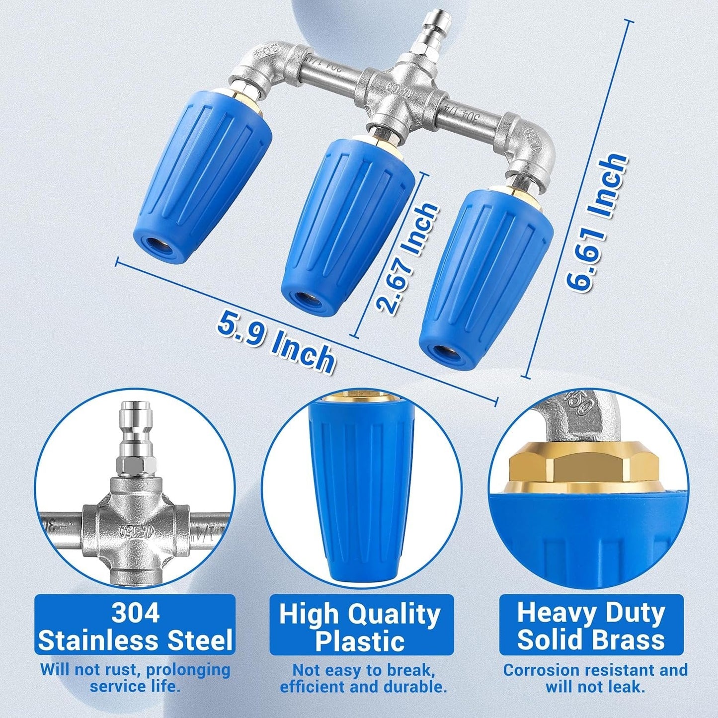 In-1 Triple Turbo Nozzle Pressure Washer – 360° Rotating, 4000 Psi,… – ❤️ All