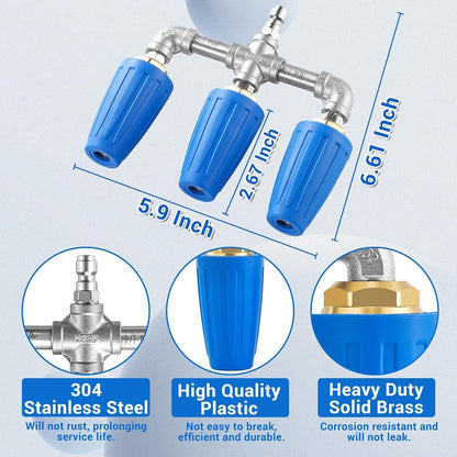 In-1 Triple Turbo Nozzle Pressure Washer – 360° Rotating, 4000 Psi,… – ❤️ All