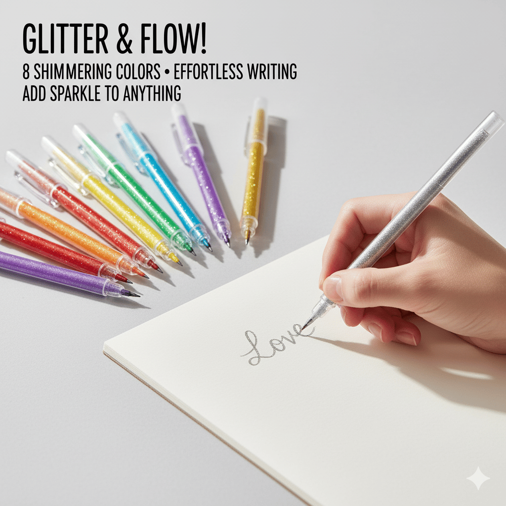 Glitter Gel Pen Set – Glitter | Best Value | Everyday Use – Don't Forget To Get