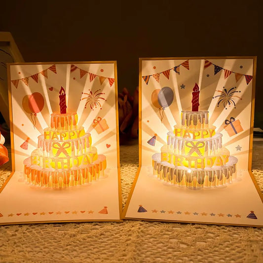 D Pop Up Birthday Card With Led Light & Music – Birthday Card | With… – 🎂 The