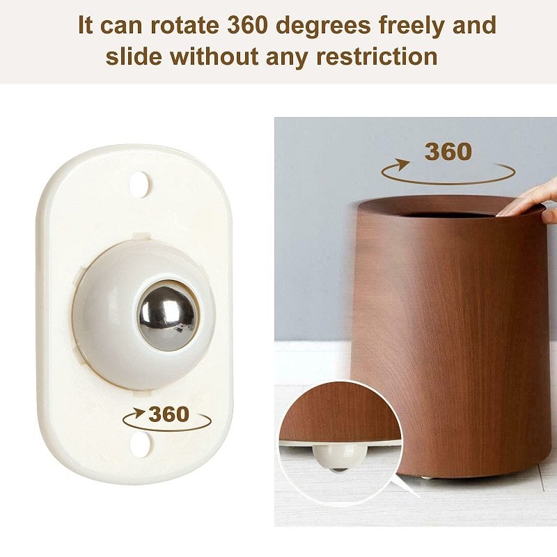 Self-adhesive 360° Universal Swivel Wheels – Abs + Stainless Steel | … – From