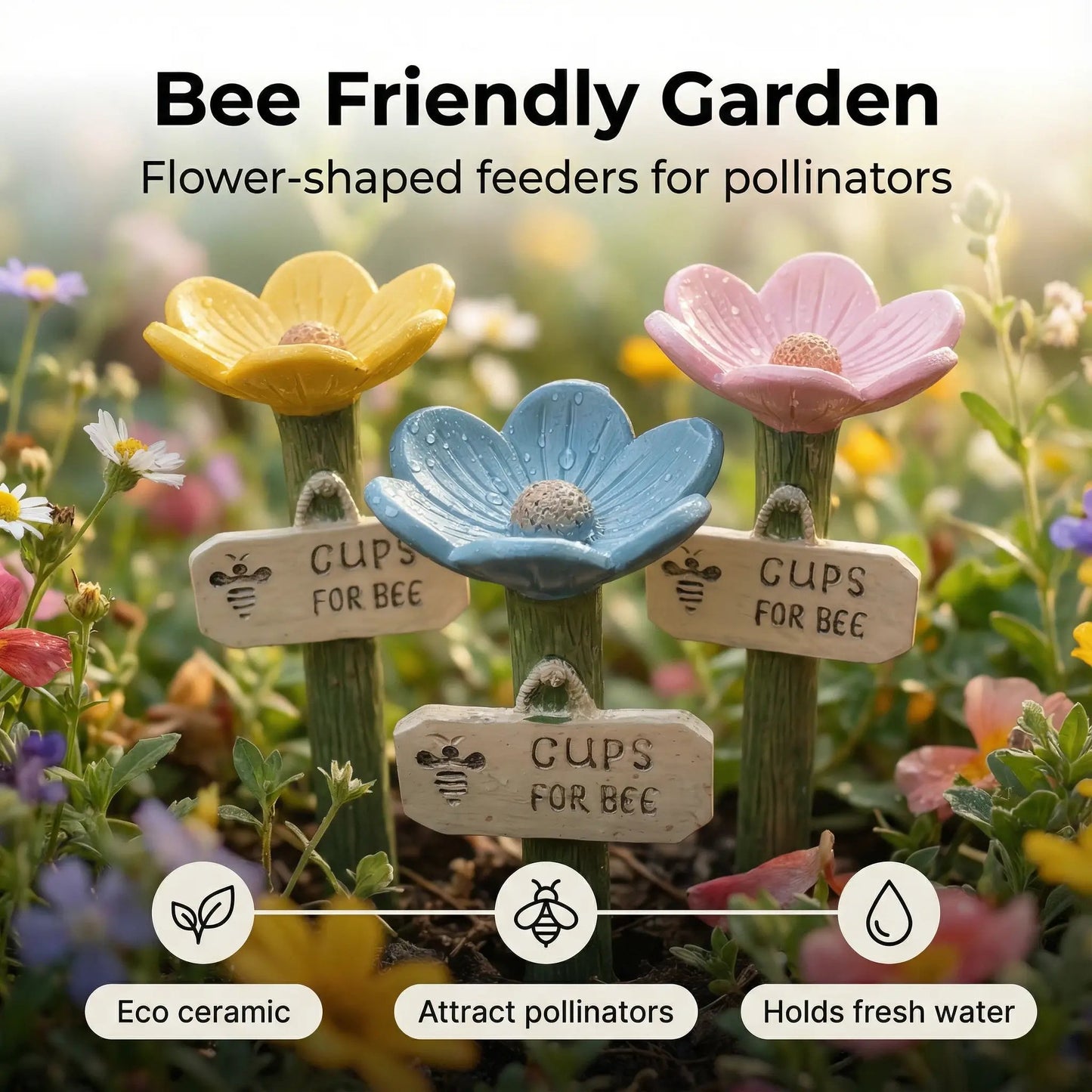 Flower-shaped Bee Watering Station – Flower-shaped Watering | Station… – Don't