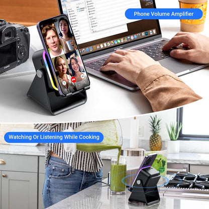 In-1 Wireless Induction Bluetooth Speaker With Adjustable Phone Sta… – 🔹 🔹 🔹