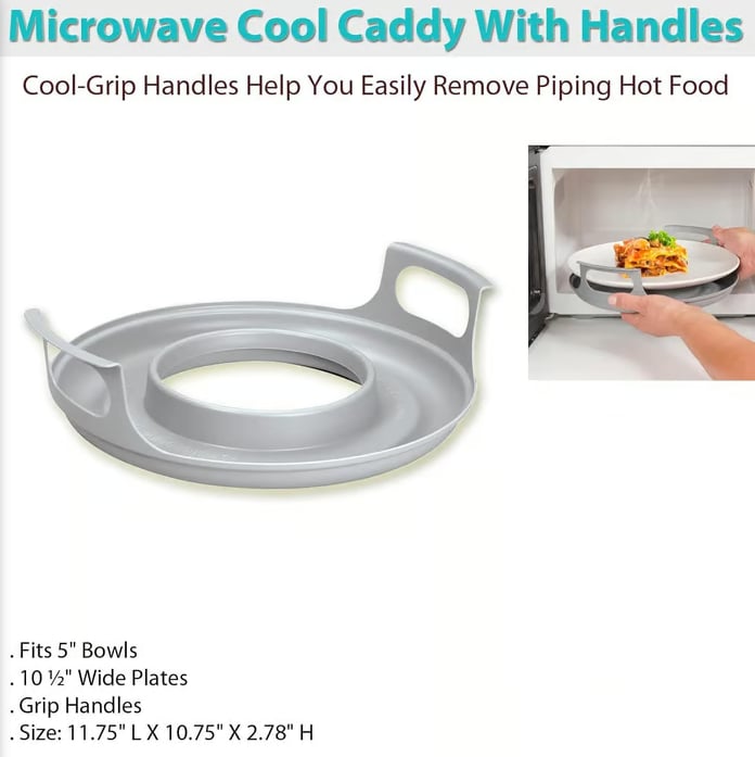 Anti-scald Microwave Handle Tray – Cool-touch Handles, Dishwasher Saf… – 🔥 Stop
