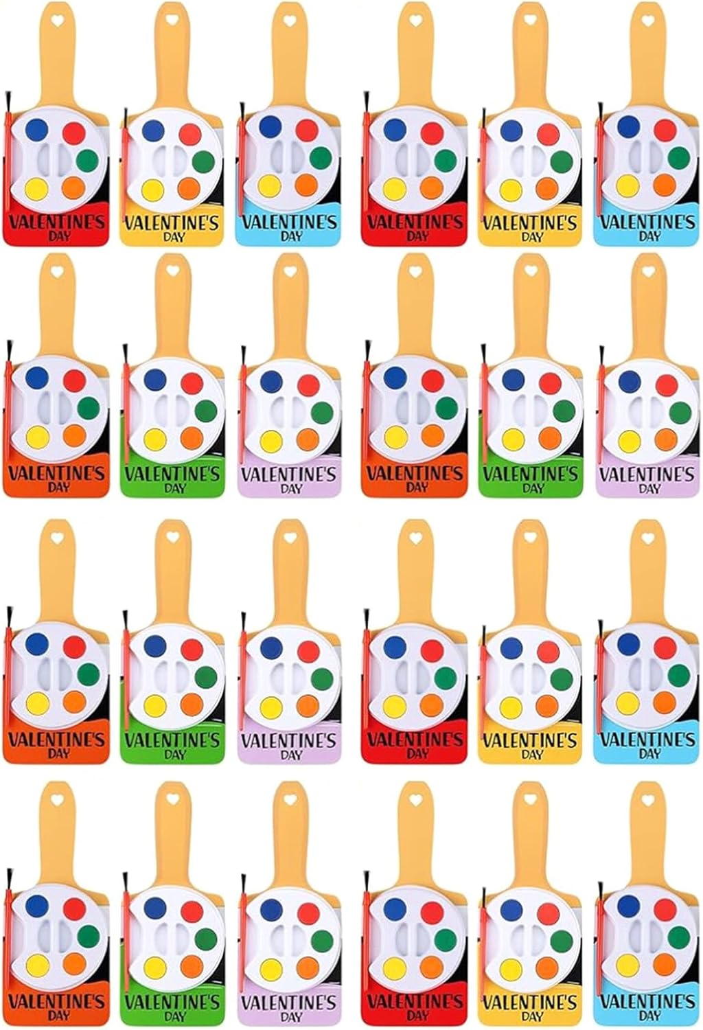 Valentine's Day Watercolor Paint Brush Greeting Card Set – 12 Or 24 P… – 🎨