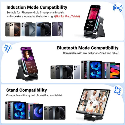 In-1 Wireless Induction Bluetooth Speaker With Adjustable Phone Sta… – 🔹 🔹 🔹