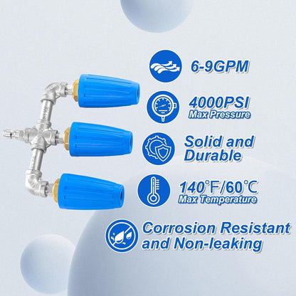 In-1 Triple Turbo Nozzle Pressure Washer – 360° Rotating, 4000 Psi,… – ❤️ All