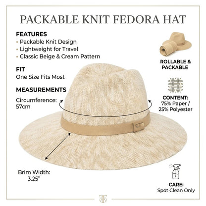 Packable Knit Fedora Hat – Packable Knit | Fedora | Everyday Use – ❤️ Ti Ps: Our